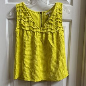 Deletta Bright Yellow Textured Blouse